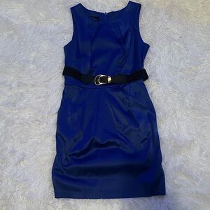 BCX Royal Blue Mini Dress with Black Belt